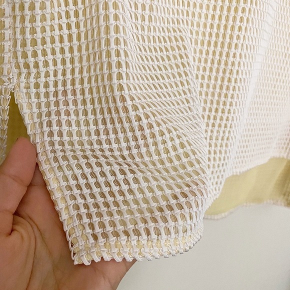 Rag & Bone Bettina Pale Yellow Mesh Top - Picture 4 of 7